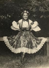 Vlastenka in the Czech national costume, 1937