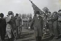 Winston Churchill visiting the Czechoslovak Brigade, England 1940