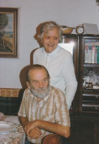 1990 - with his wife