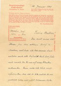 Dopis z Oranienburgu od otce