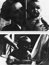 Dětská s maminkou, květen 1937