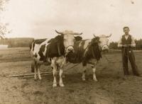 Emil Kuna in fields at Prosička