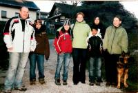 Hana (first right) with her son Petr, his wife and foster children, Vrchlabí 2008