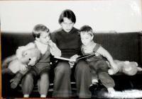Hana with her sons, Vrchlabí 1980s
