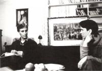 Hana with Jaromír Strádal, Evangelical priest, Vrchlabí about 1982