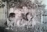 Věra Kopalová with brother Karel (in the middle) and cousin Karel Mařík