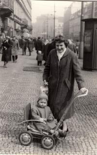 1960 with mother, Prague