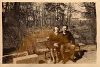 Jaroslav Ermis with neighbor Krista Lehert, 1945