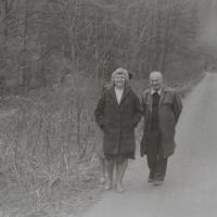 The witness, Antonín Pospíšil, and the housekeeper, Emilie Tylečková, whom he met in 1979 in Dlouhomilov.