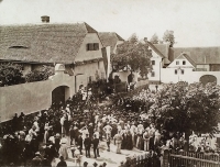 Sedlec village in 1907 - Celebrations of volunteer firefighters