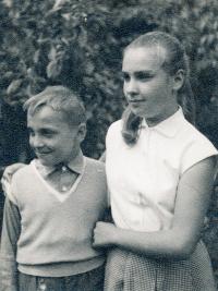 Béla with his sister, 1960s