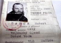  Authorization for H.Babor from the Forestry Administration of Sušice to enter the Military District Dobrá Voda