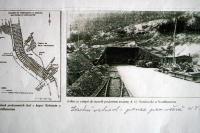 Tunel v hoře Kohnstein pro výrobu raket V-2. Poblíž koncentrační tábor Dora