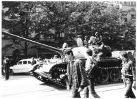 Sovětský tank na Václavském náměstí, 21. srpna 1968