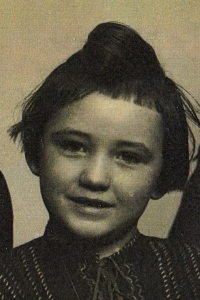 Zdenka Vévodová at approx. five years of age