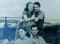 Sisters of her husband Ilsa and Hana and their husbands on Bradlo