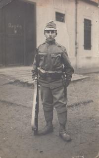 Vaclav Andres senior ready to go to the war, probably in 1914