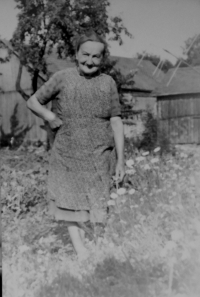 Grandmother Hedvika Petrikova in Hradecna