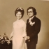 Marie Matoušková s manželem Vladimírem, svatební fotografie, 1972