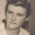Marie Vlčková's graduation photo, Dolní Lomnice, 1957